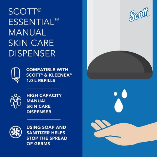 Vista 9 de Scott - KCC92145 92145 Dispensador manual esencial para el cuidado de la piel, 1000 ml, negro