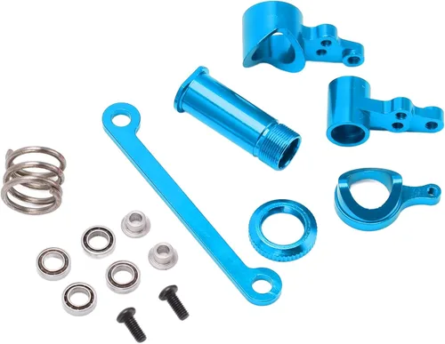 Vista 8 de Dilwe Kit de nudillos de dirección RC, conjunto de dirección de aleación de aluminio RC compatible con LC RACING 1/14 WLToys 1/14 144001 124018