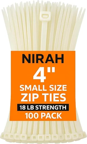 Vista 11 de Bridas pequeñas negras de 4 pulgadas, resistentes a los rayos UV, autobloqueantes de nailon pequeñas, mini bridas para electrónica, gestión