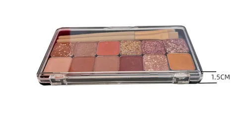 Vista 3 de 2pcs Rectangular Mini Imán Maquillaje Plato Dispensador Sombra de Ojos Blush Polvo Almacenamiento Paleta Vacía con 10pcs Metal Pegatinas