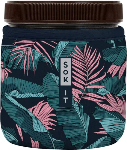 Vista 60 de Sok It IceCreamSok Cubierta de Neopreno Aislante (Floral Abstracto, Pintas de Helado Rectas)