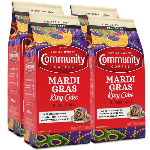 Vista 10 de Community Coffee Caramelo sabor a mantequilla de galletas de 12 onzas, café molido de tostado medio, bolsa de 12 onzas (paquete de 1)