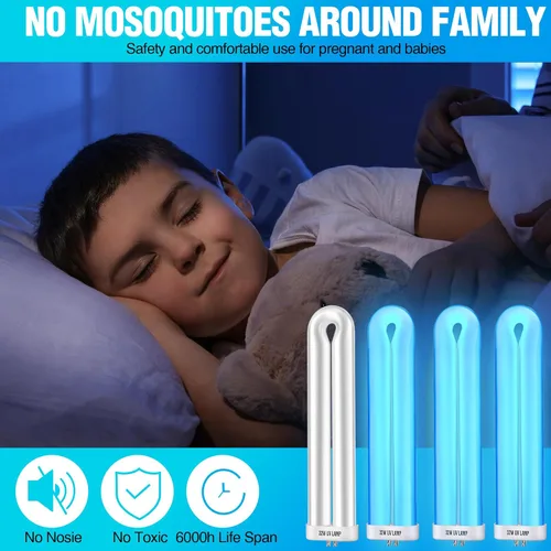 Vista 5 de BF190 - Bombilla de repuesto compatible con Flowtron BK-40D Bug Zapper, 10 pulgadas FUL32T8/BL tipo U bombilla de repuesto para matamosquitos