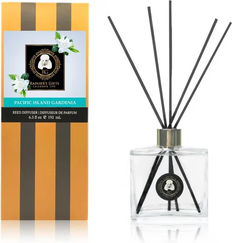 Vista 12 de Rainier’s Gifts Reed Diffuser Set (Boracay Sea Salt) - Scented Oil Diffuser Sticks - Home Fragrance Aromatherapy Air Freshener 6.5 fl oz