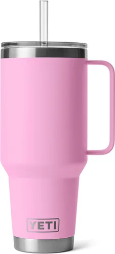 Vista 90 de YETI Rambler - Vaso de 25 onzas con asa y tapa con popote, vaso de viaje para agua, vaso aislado al vacío con asa, acero inoxidable, apicultor