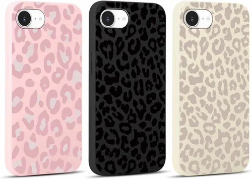 Vista 85 de Paquete de 3 Lindas Fundas con Estampado de Guepardo para iPhone 7/8/SE 2020/SE 2022 de 4.7", Fundas de Diseño Estético de Leopardo de Silicona