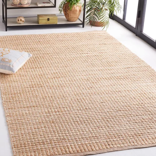 SAFAVIEH Natural Fiber Collection NF834A - Alfombra decorativa de 3 x 5 pies, natural y beige, hecha a mano, estilo bohemio, costero y rústico,