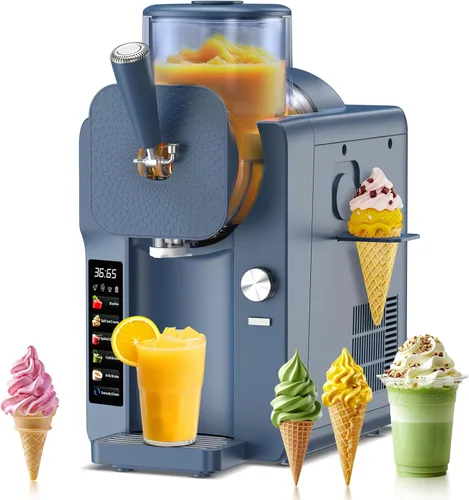 Vista 10 de Máquina para hacer helados, máquina de granizado para el hogar, máquina de granizado de 70 onzas, máquina de margarita con 6 programas