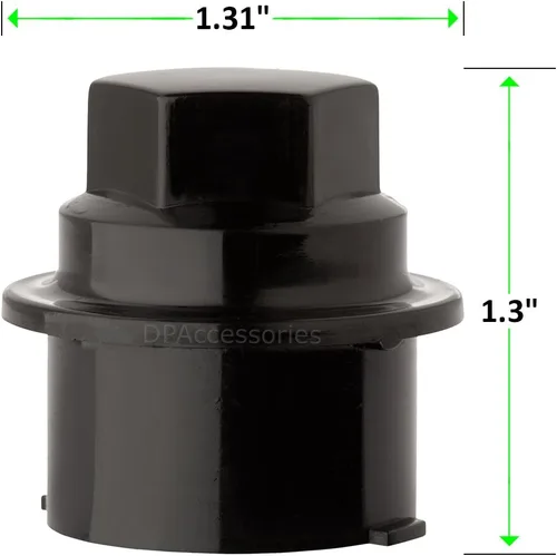 Vista 5 de DPAccessories Cubierta negra para tuercas de rueda para Chevrolet y GMC - Paquete de 20 unidades CC-3B-P-OBK05020