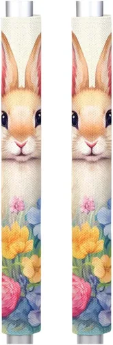 Vista 15 de Pardick Juego de 2 cubiertas para manija de puerta de refrigerador con diseño de huevo de Pascua, asas lavables para cocina, protector de decoración