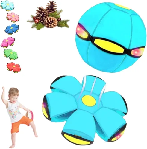 Vista 6 de Bola mágica que rebota, platillo volador mágico, juguete de doble forma libremente intercambiable con 6 luces, interacción entre padres e hijos