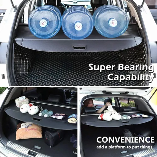 Vista 3 de Cubierta de cajuela retráctil para maletero trasero de Jeep Grand Cherokee 2011 2012 2013 2014 2015 2016 2017 2018 2019 2020 2021, cubierta