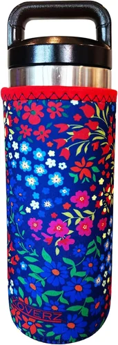 Vista 115 de Funda de neopreno para botella de agua Koverz, funda de neopreno, se ajusta a botellas de agua de 24-30 oz, lavable y reutilizable, tamaño grande