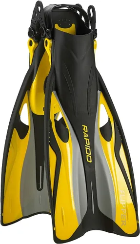 Vista 3 de Rapido Boutique Collection - Aleta de esnórquel ajustable con bolsa de transporte para equipo de esnórquel, fácil de empacar y viajar, aletas