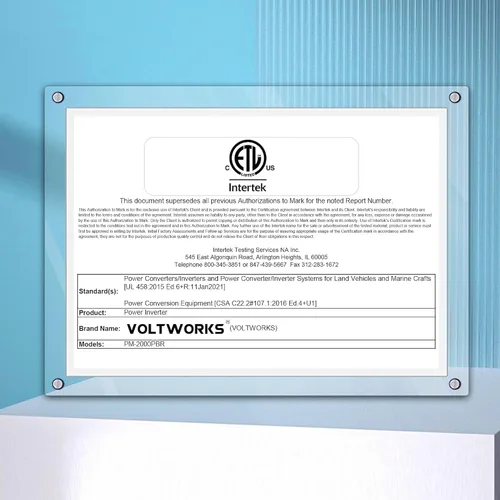 Vista 2 de Inversor de potencia 2000 W CC 12 V a CA 120 V ETL UL458, inversor de onda sinusoidal modificada con pantalla LCD, control remoto, 2 salidas de CA