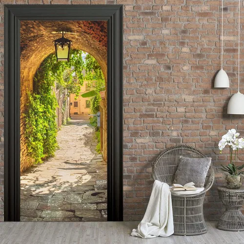 Vista 137 de Calcomanías 3D para puerta, murales para despegar y pegar, papel tapiz de caballo, calcomanías autoadhesivas extraíbles de PVC, impermeable, póster