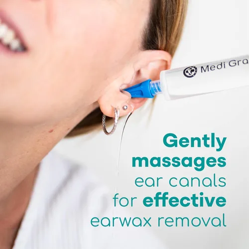 Vista 6 de Medi Grade Jeringa para Oídos con Eliminación de Cera de Oído con 3 Puntas de Cuatro Corrientes - Limpiador de Oídos con Irrigación de Agua