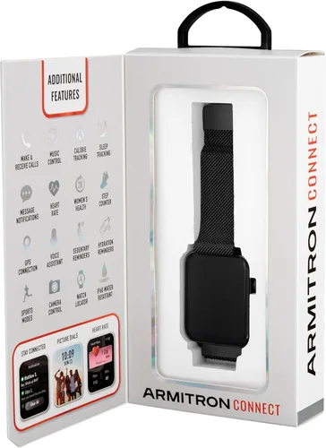 Vista 7 de Armitron Connect Matrix Smartwatch, Health and Fitness Tracker, Sport Modes, Water Resistant and More Plateado