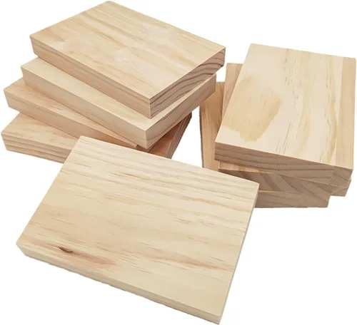 Vista 27 de 4 tableros rectangulares de madera sin terminar para manualidades, bloques de madera de corte en blanco de 8 x 6 x 0.8 pulgadas para tallar madera