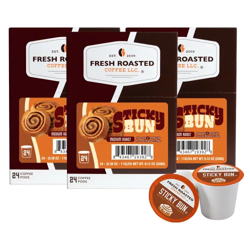 Vista 156 de Fresh Roasted Coffee, Blackbeard's Revenge, tueste medio, 24 cápsulas para cafeteras K-Cup