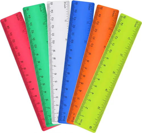 Vista 9 de Zonon 6 reglas métricas rectas flexibles de plástico transparente de 6 pulgadas con centímetros y pulgadas, herramienta de medición de dibujo