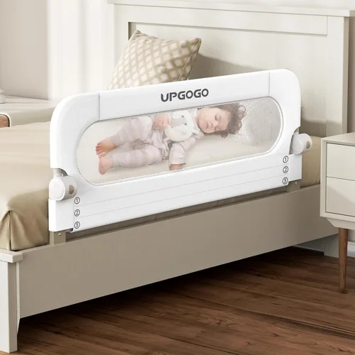 Vista 9 de UPGOGO Rieles de Cama Plegables para Niños Pequeños para Cuna, Rieles de Cama de Seguridad para Niños Pequeños, Riel de Protección de Cama