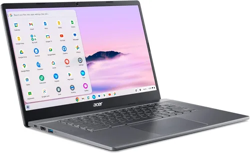 Vista 13 de Acer Chromebook Plus 515 portátil con Google AI – Pantalla táctil IPS Full HD de 15,6" 1920 x 1080 Intel Core i3-1305U 8GB LPDDR5X SSD