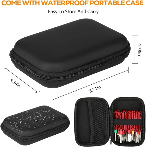 Vista 6 de Linkstyle Kit de herramientas de extracción de pasadores de terminal mejorado, juego de herramientas extractoras de pines de conector eléctrico