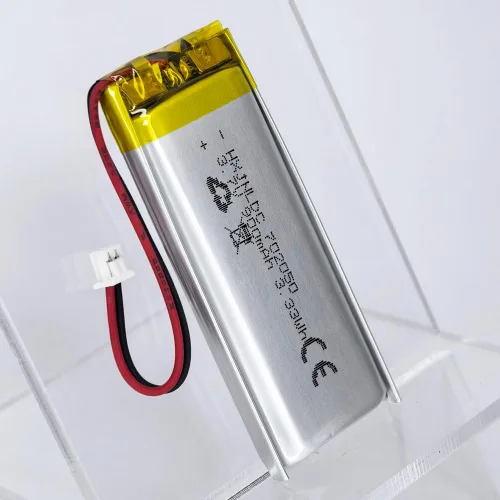 Vista 6 de DC 3.7V 900mAh 702050 Batería recargable de polímero de litio, adecuada para productos electrónicos de bricolaje 3.7-5V con reemplazo de batería