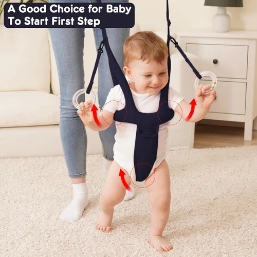 Vista 7 de Ayudante para caminar para bebés, arnés de mano para caminar, cinturón de asistente para caminar para bebés, soporte de pie para niños pequeños