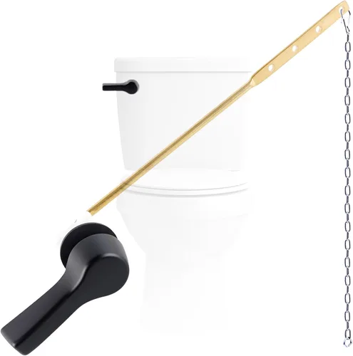 Vista 10 de Hygie Rinse Manija de inodoro de metal de repuesto para manija de inodoro, mango universal de montaje frontal compatible con TOTO/Glacier Cromado