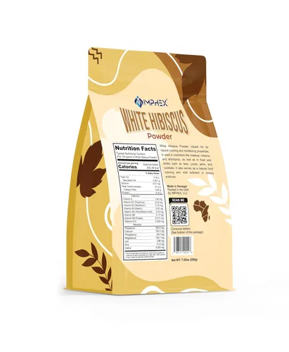 Vista 5 de Imphex Polvo de pétalo de hibisco blanco africano Bissap Bou Wekh crudo de Senegal 100% natural Sin OMG 200 g (7.05 oz)
