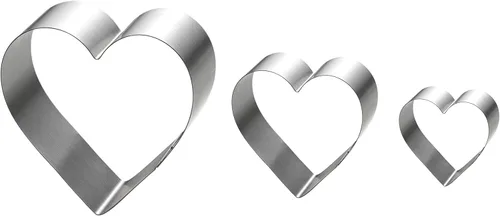 Vista 7 de Juego de cortador de galletas de corazón grande de 4/6/8 pulgadas, molde de pastel de corazón, molde para panqueques, regalo de San Valentín, acero