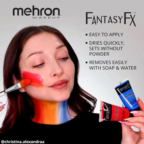 Vista 4 de Mehron Makeup Fantasy FX Pintura facial y corporal a base de agua (1 onza) (verde)