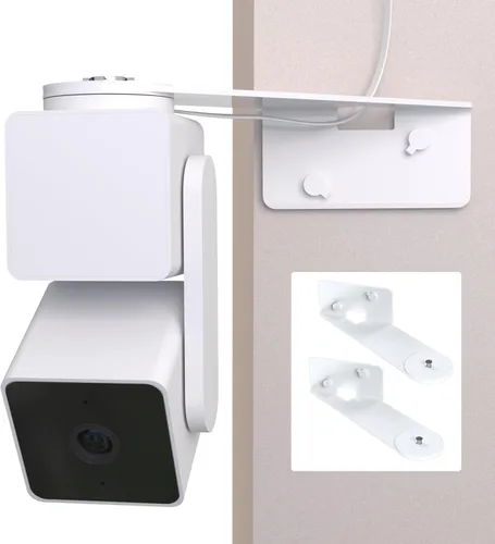 Vista 8 de Soporte de esquina exterior para cámara Wyze Pan V3 V4, material de aleación de aluminio, cobertura para monitorear ambos lados de tu casa