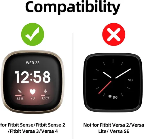 Vista 2 de Minyee Compatible con Fitbit Versa 3/Fitbit Sense Band para mujeres y hombres, correa de cuero delgada y fina, pulsera para Fitbit Versa 3/Fitbit