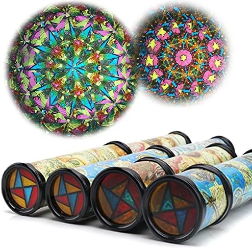 Vista 2 de ZOMTOP Paquete de 2 caleidoscopios clásicos de juguete mágico giratorio caleidoscopio elástico largo mundo caleidoscopio juguete educativo
