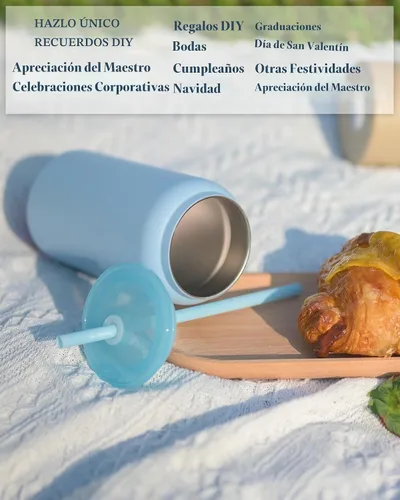Vista 8 de Paquete de 6 vasos de 16 onzas, vaso aislado con pajita, vaso de 6 colores surtidos