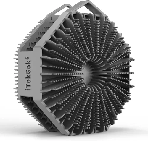 Vista 14 de iTokGoK® Exfoliador Corporal de Silicona 2 en 1 de Diseño de Doble Cara con Infusión de Plata Premium para Ducha, Cepillo Corporal Exfoliador Buffer