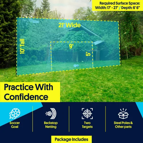 Vista 3 de Open Goaaal 3-in-1 Soccer Training Rebounder - Soccer Goal for Volley, Passing, Training - Outdoor Sports, Backyard