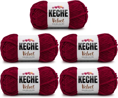 Vista 91 de Hilo de terciopelo Keche para crochet, suave chenilla voluminosa para bebé, manta Amigurumi, 100 gr (121 m) - Blanco