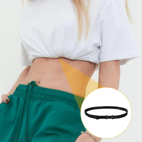 Vista 6 de 3 piezas de banda de cultivos ajustables para banda elástica para mujer, herramienta de cultivos para transformar tu estilo (negro + blanco)