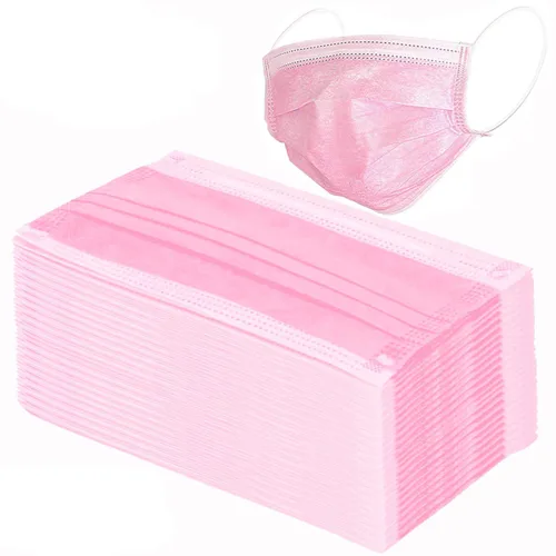 Vista 8 de Wecolor Mascarillas desechables de 3 capas con cinta elástica para las orejas, adecuadas para el hogar, la escuela, la oficina y al aire libre Negro