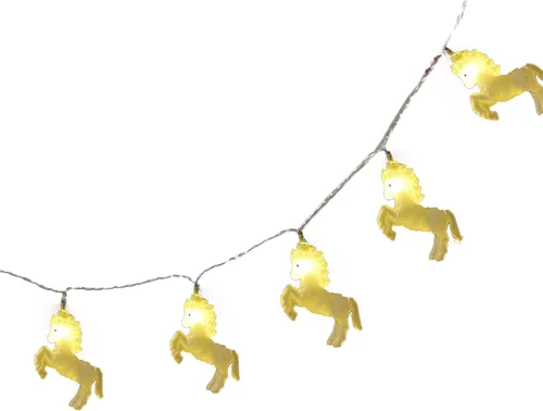 Vista 3 de Guirnalda de luces de unicornio de 5.4 ft, 10 LED, funciona con pilas, luz blanca de hada para árbol de Navidad, fiesta, dormitorio, decoración