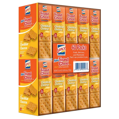 Vista 12 de Lance - Galletas saladas tipo sándwich, Captain's Wafers, paquete variado, 10 paquetes individuales, 6 sándwiches en cada uno