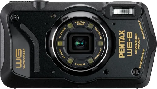 Vista 7 de PENTAX WG-8 - Cámara de aventura verde para todo tipo de clima, con excelente resistencia al agua, a prueba de polvo, rendimiento resistente a