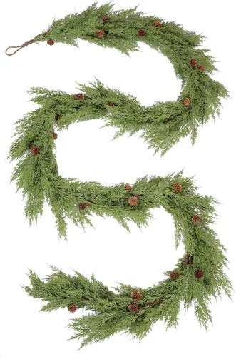 Vista 18 de WBHome Guirnalda de Navidad preiluminada de 9 pies/106 pulgadas con 100 luces LED, decoración navideña, funciona con pilas (pilas no incluidas)