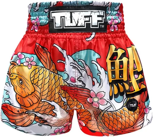TUFF - Pantalones cortos deportivos para Muay Thai, boxeo y artes marciales, ropa de entrenamiento y gimnasio