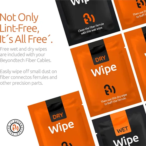 Vista 5 de BEYONDTECH Cable de conexión de fibra LC a LC de 1m (3.28 pies) – Cable de fibra óptica dúplex monomodo UPC – núcleo de 9/125µm, compatible con OS1