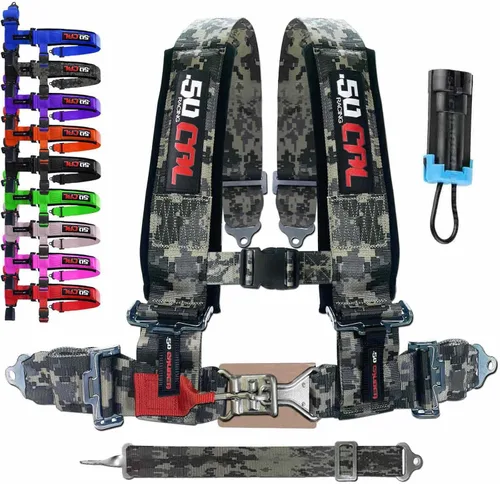 Vista 11 de 5 Point Harness for Bucket Seat & Bypass Plug for Bucket Seat, 9 Color Options, Compatiable with Canam, Racing Harness, UTV